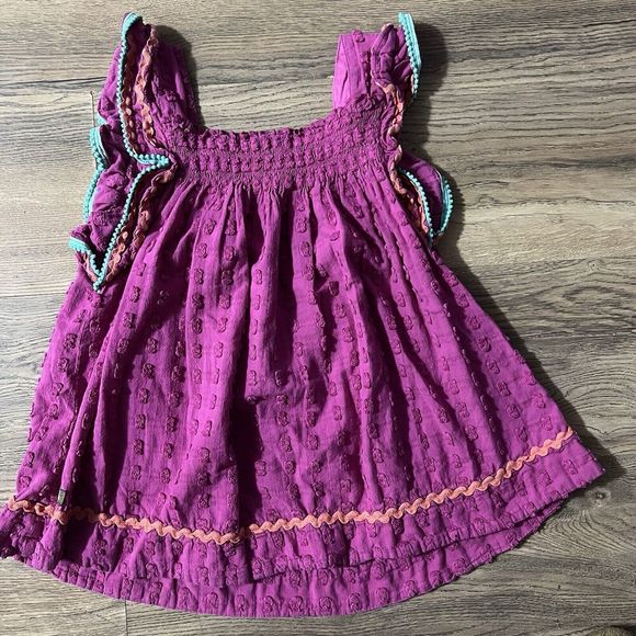 Matilda Jane Girls Size 12 Piggyback Tunic Top Pink Ruffle - Picture 3 of 3